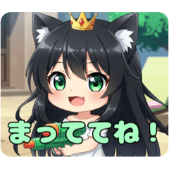[LINEスタンプ] 漆黒の煌めきみなみちゃんスタンプ
