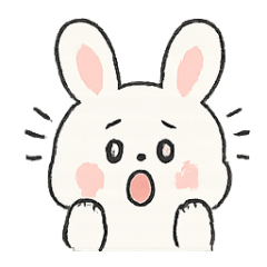 [LINEスタンプ] びっくりマシュマロうさぎの行進