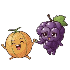 [LINEスタンプ] ブドウとハミウリの物語