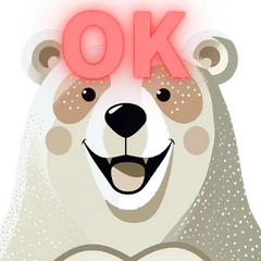 [LINEスタンプ] 日常使えるシロクマ