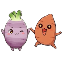 [LINEスタンプ] タロイモとサツマイモの物語（新版）
