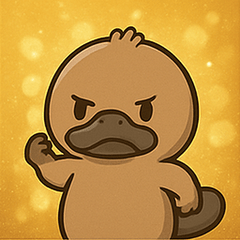 [LINEスタンプ] キラキラくちばしのカモノハシ@SFW