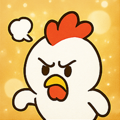 [LINEスタンプ] キラキラだけどポンなニワトリ@SFW