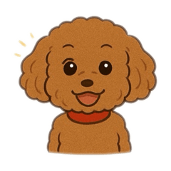 [LINEスタンプ] 表情で話せるトイプードル